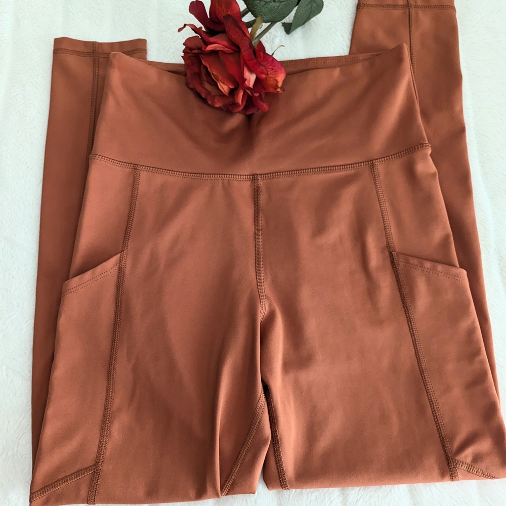 Women's High-Waisted Tan Pants